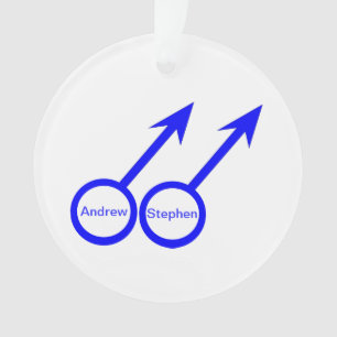 Gay Lovers Customizable Acrylic Ornament