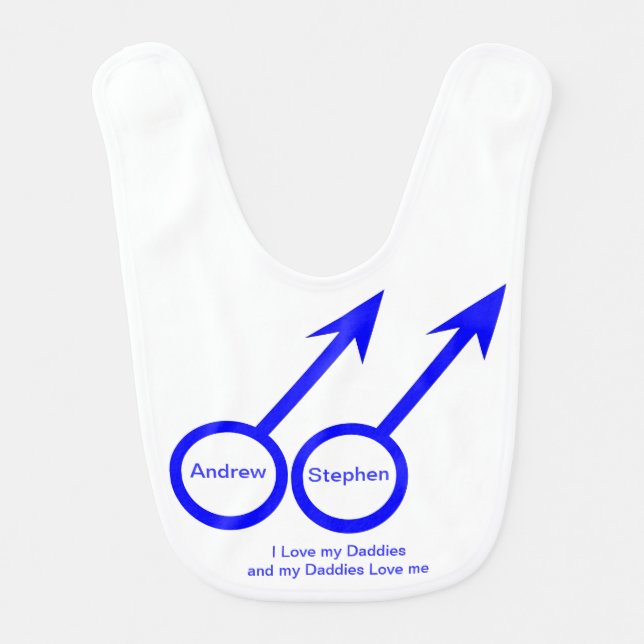 Gay Lovers Customizable Bib (Front)