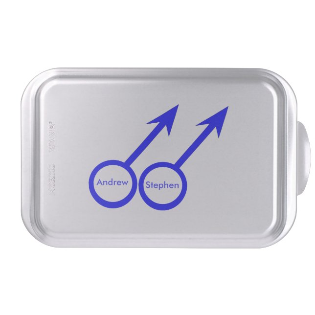 Gay Lovers Customizable Cake Pan (Front)