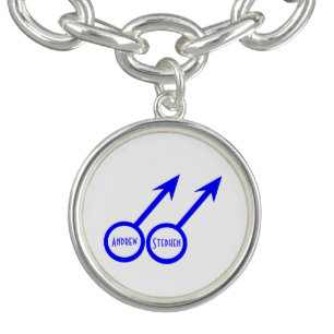 Gay Lovers Customizable Charm Bracelet