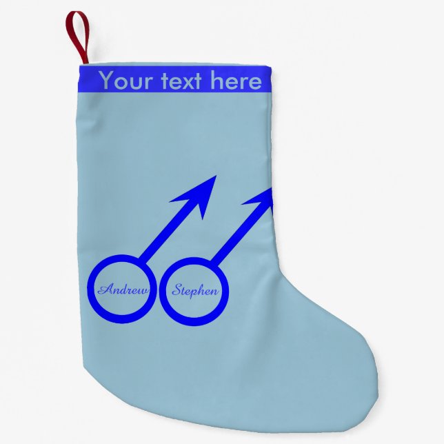 Gay Lovers Customizable Christmas Stocking (Front)