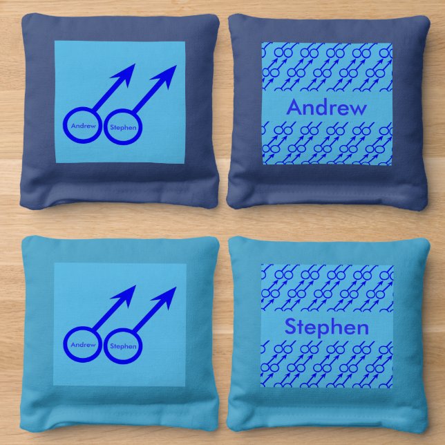 Gay Lovers Customizable Custom Cornhole Bags (Wood)