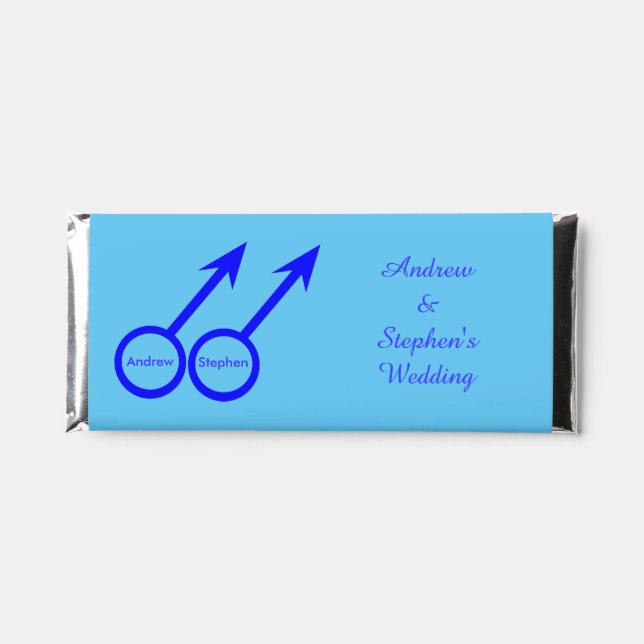 Gay Lovers Customizable Gay Wedding Hershey Bar Favors (Front)