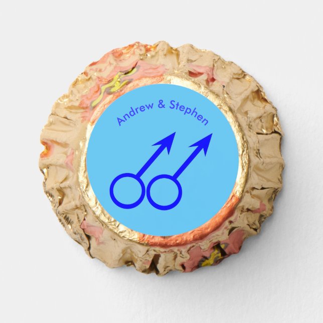 Gay Lovers Customizable Gay Wedding Reese's Peanut Butter Cups (Front)