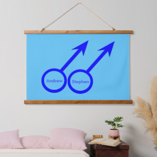 Gay Lovers Customizable Hanging Tapestry
