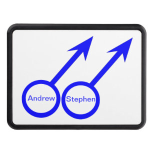 Gay Lovers Customizable Hitch Cover