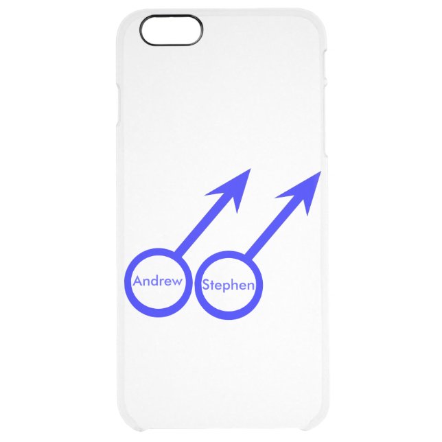 Gay Lovers Customizable iPhone Case (Back)