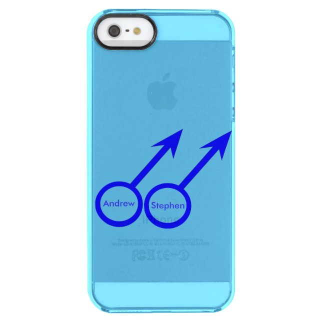 Gay Lovers Customizable iPhone Case (Back)