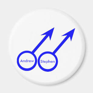 Gay Lovers Customizable Magnet
