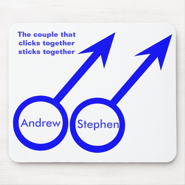 Gay Lovers Customizable Mousepad (Front)