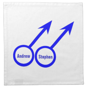 Gay Lovers Customizable Napkin