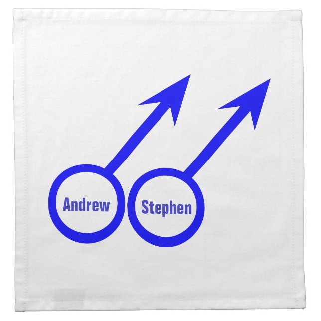 Gay Lovers Customizable Napkin (Front)