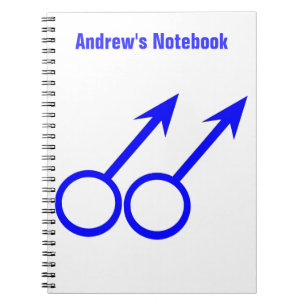 Gay Lovers Customizable Notebook