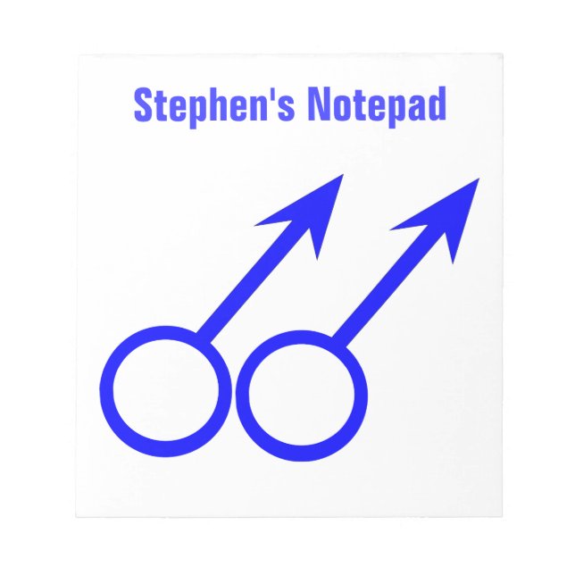 Gay Lovers Customizable Notepad (Front)