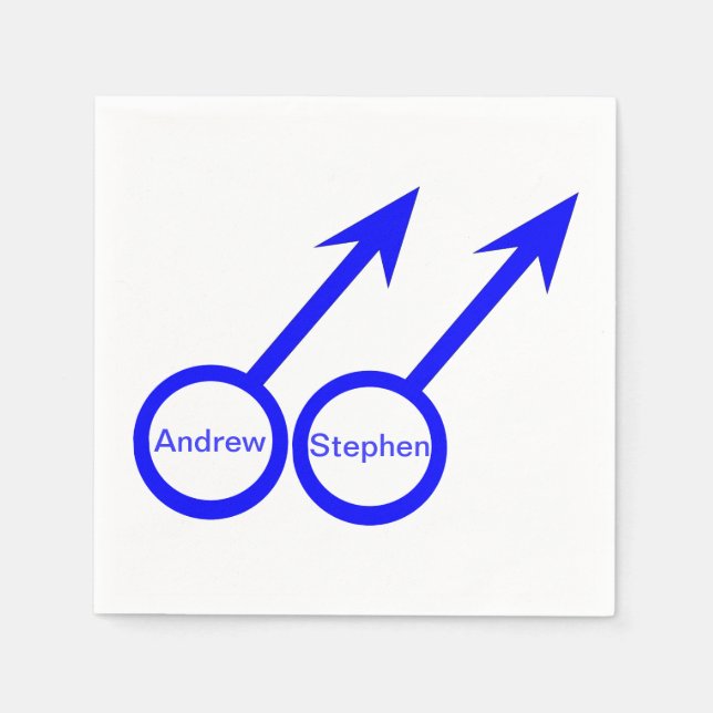 Gay Lovers Customizable Paper Napkins (Front)
