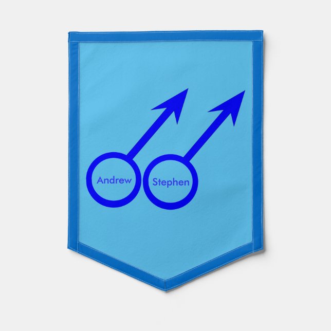 Gay Lovers Customizable Pennant (Front)