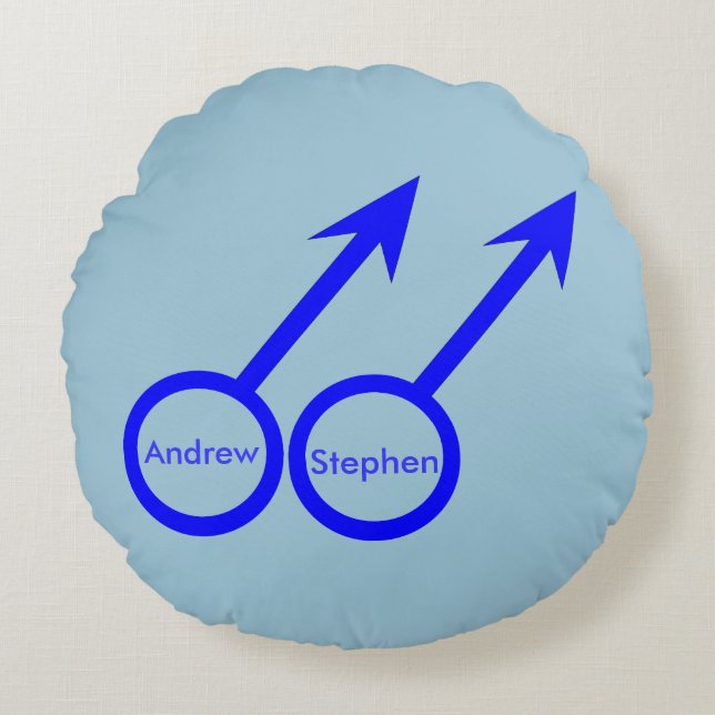 Gay Lovers Customizable Pillow (Front)