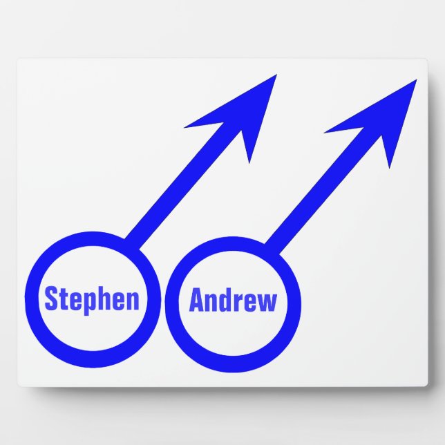 Gay Lovers Customizable Plaque (Front)