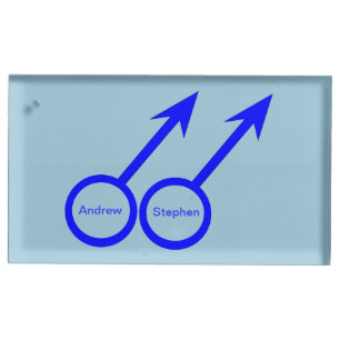 Gay Lovers Customizable Table Card Holder