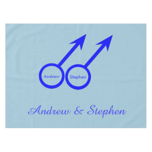 Gay Lovers Customizable Tablecloth