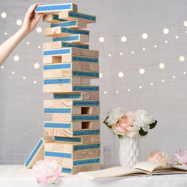 Gay Lovers Customizable Wedding Topple Tower (Wedding)