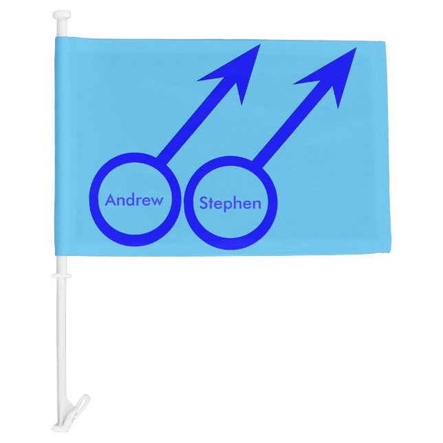 Gay Lovers Personalized Car Flag (Front)