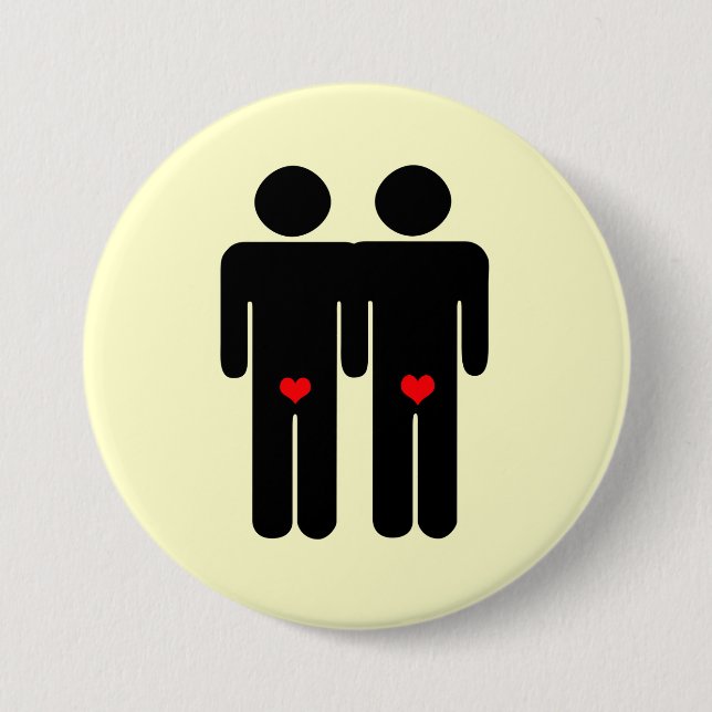 Gay Lovers Pinback Button (Front)