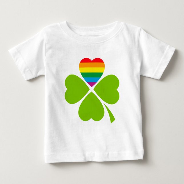 Gay Lucky Clover Baby T-Shirt (Front)