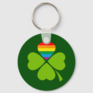 Gay Lucky Clover Keychain