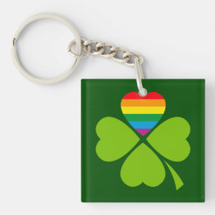 Gay Lucky Clover Keychain