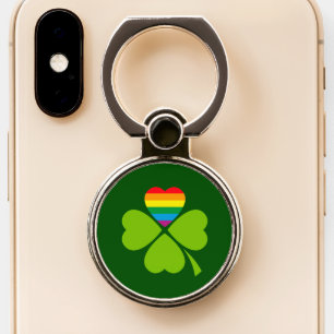 Gay Lucky Clover Phone Ring Stand