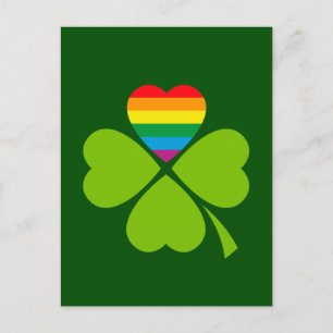 Gay Lucky Clover Postcard