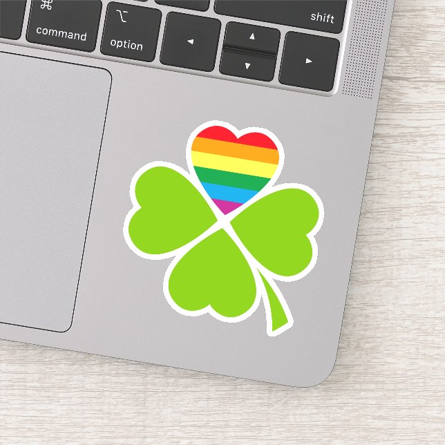 Gay Lucky Clover Sticker (Detail)