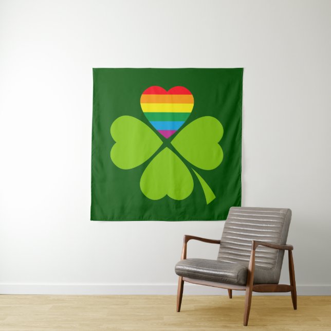Gay Lucky Clover Tapestry (In Situ)
