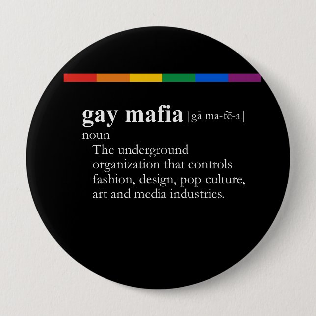 GAY MAFIA BUTTON (Front)