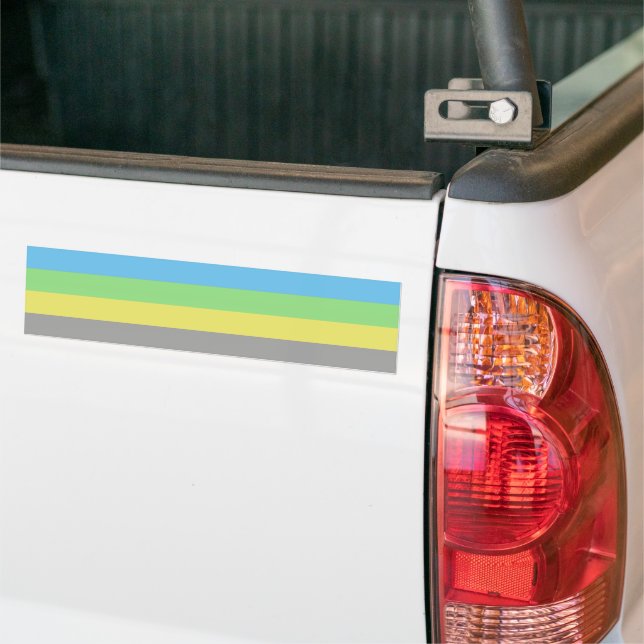Gay Male Alternative Pride Flag Bumper Sticker (On Truck)