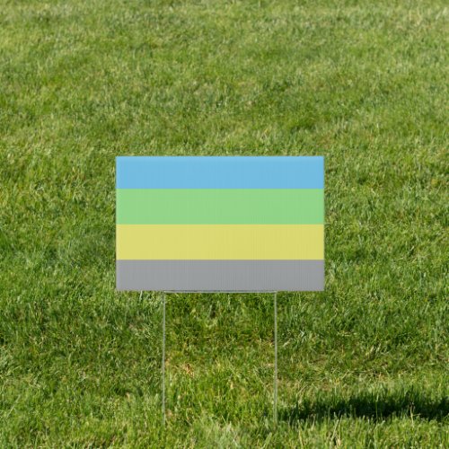 Gay Male Alternative Pride Flag Sign