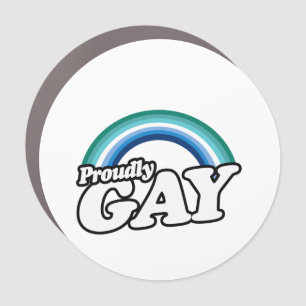 Gay Male and Proud Car Magnet