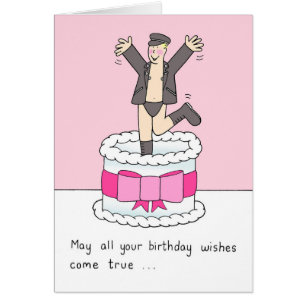 Gay Male Birthday Cartoon Humor Cards