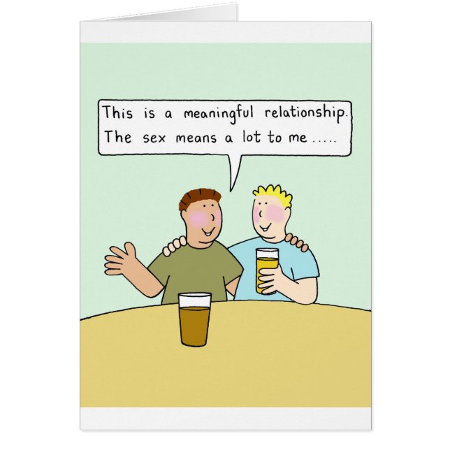 Gay Male Couple Relationship Cartoon Humor (Front)