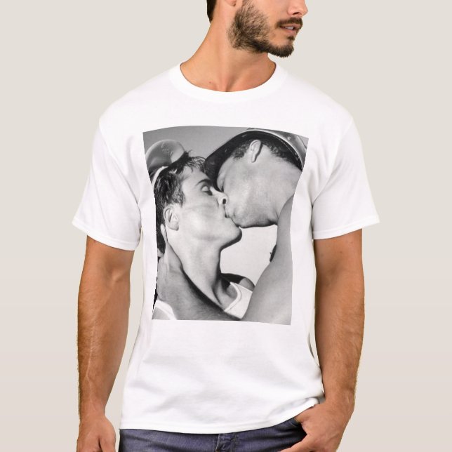 GAY MALE KISS T-Shirt (Front)