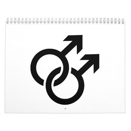 Gay male logo calendar