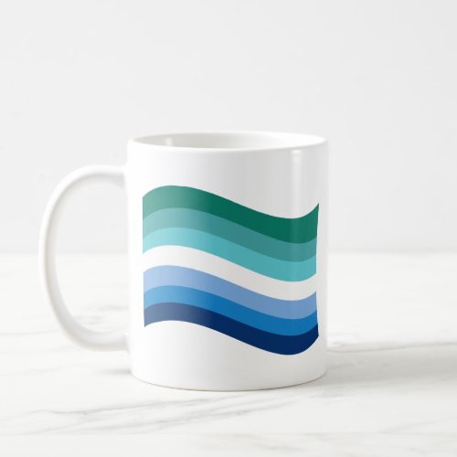 Gay Male Pride Azure Wavy Flag Coffee Mug