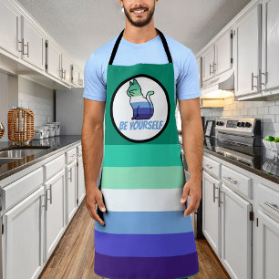 Gay Male Pride Cat - Be Yourself Apron
