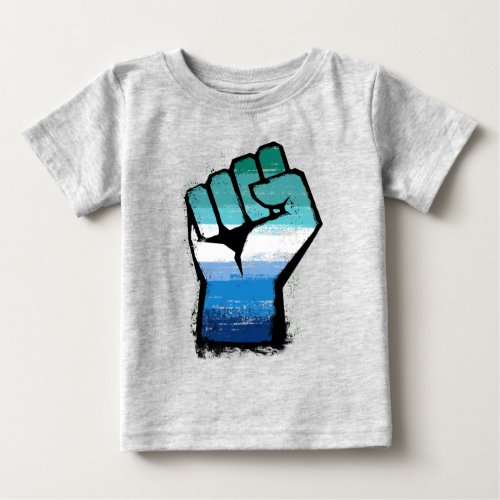Gay Male Pride Fist Baby T_Shirt