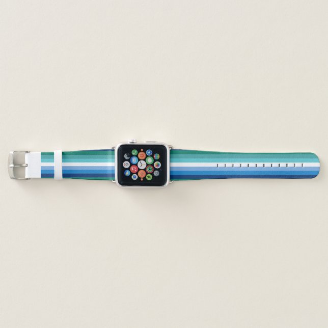 Gay Male Pride Flag Apple Watch Band (Front)