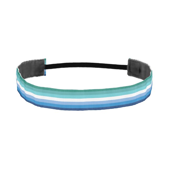 Gay Male Pride Flag Athletic Headband (Front)