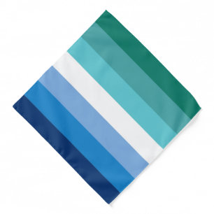 Gay Male Pride Flag (Azure) Bandana