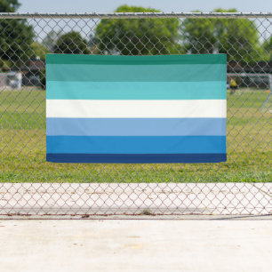 Gay Male Pride Flag (Azure) Banner