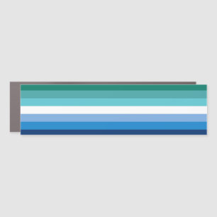 Gay Male Pride Flag (Azure) Car Magnet